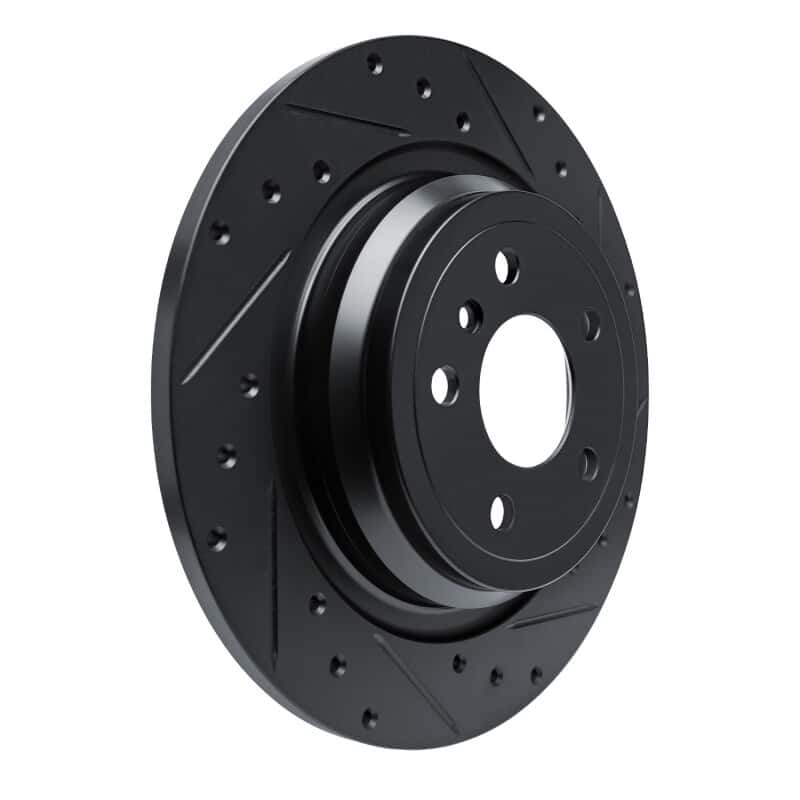 R1 Concepts — R1 12-18 Mercedes-Benz GLE350 Rear Right Drilled & Slotted Black Brake Rotor
R1 Brake Rotor Drill - view 2