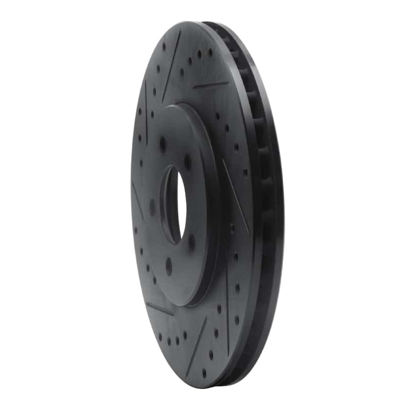 R1 Concepts — R1 95-06 Chrysler Sebring Front Left Drilled & Slotted Black Brake Rotor
R1 Brake Rotor Drill - view 2