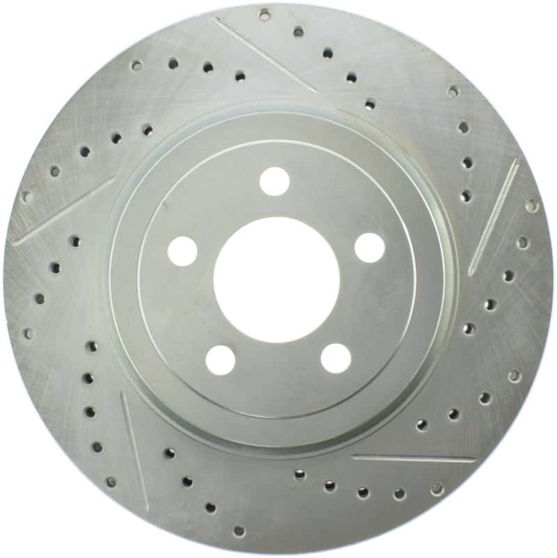 Stoptech — StopTech Select Sport 10-14 Dodge Challenger Drilled and Slotted Front Left Brake Rotor
Drill/Slotted Rotor - view 1