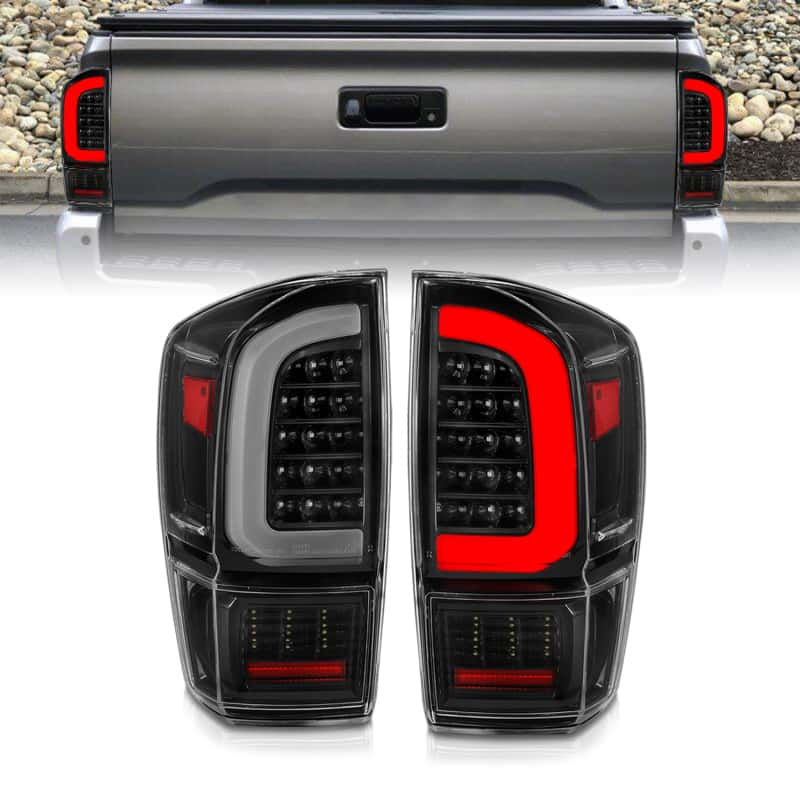 ANZO — ANZO 16-21 Toyota Tacoma LED Tail Lights - w/ Light Bar Sequential Black Housing & Clear Lens
Tail Light Set - view 2