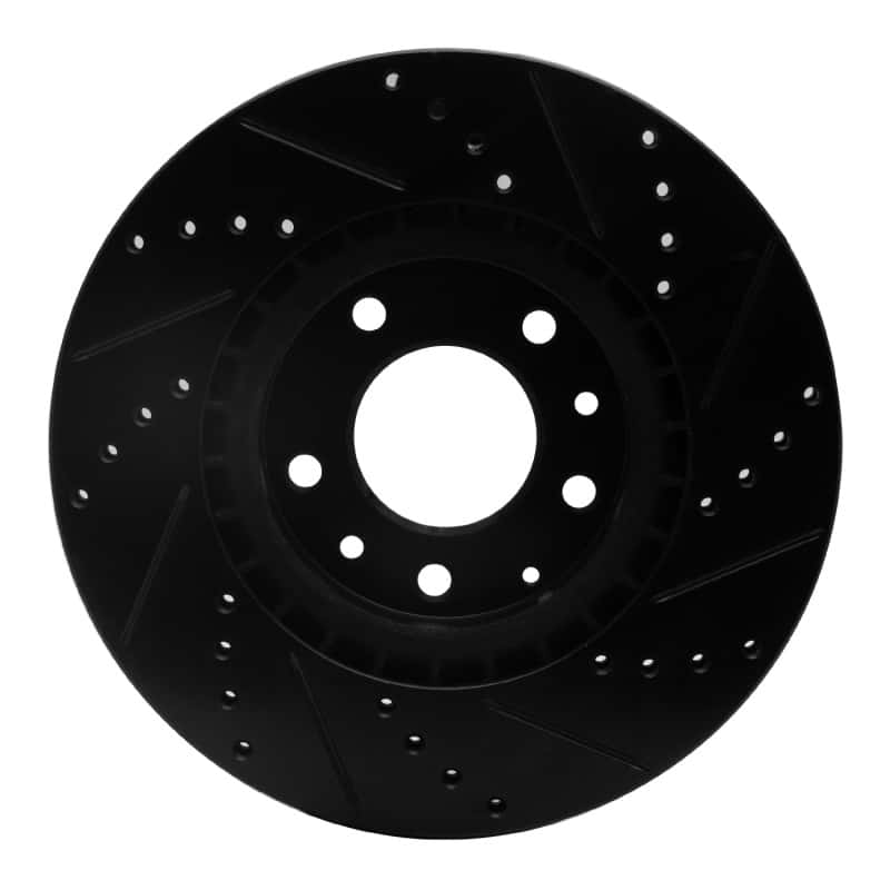R1 Concepts — R1 04-08 Mazda RX-8 Front Left Drilled & Slotted Black Brake Rotor
R1 Brake Rotor Drill - view 5