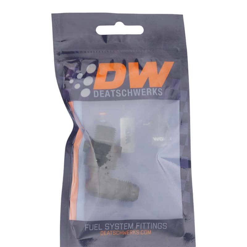 DeatschWerks — DeatschWerks 6AN ORB Male Swivel to 90-Degree 6AN Male Flare - Anodized Matte Black
Lines & Fittings - view 2