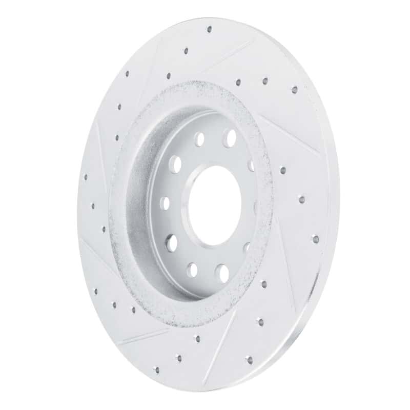 R1 Concepts — R1 22-25 Jeep Grand Cherokee Rear Right Drilled & Slotted Silver Brake Rotor - view 4