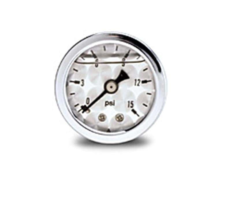 Russell — Russell Performance 15 psi fuel pressure gauge machine face (Liquid-filled) - view 3