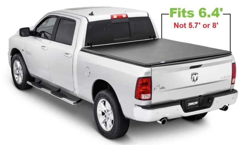 Tonno Pro — Tonno Pro 02-19 Dodge RAM 1500 6.4ft Fleetside Tonno Fold Tri-Fold Tonneau Cover
Soft Tri-Fold Cover - view 4