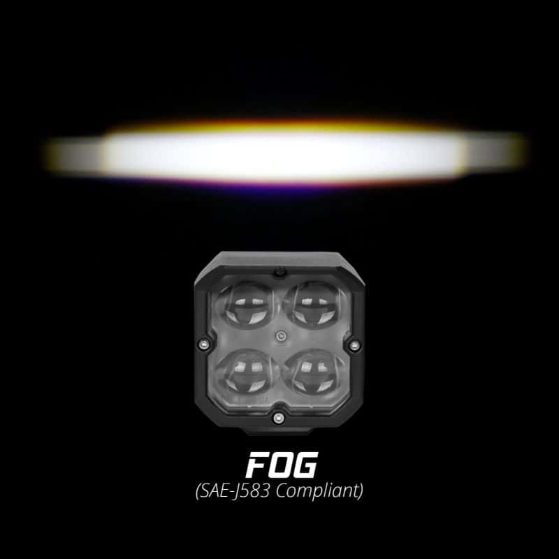 XKGLOW — XK Glow XKchrome 20w LED Cube Light w/ RGB Accent Light Kit w/ Controller- Fog Beam 2pc - view 2