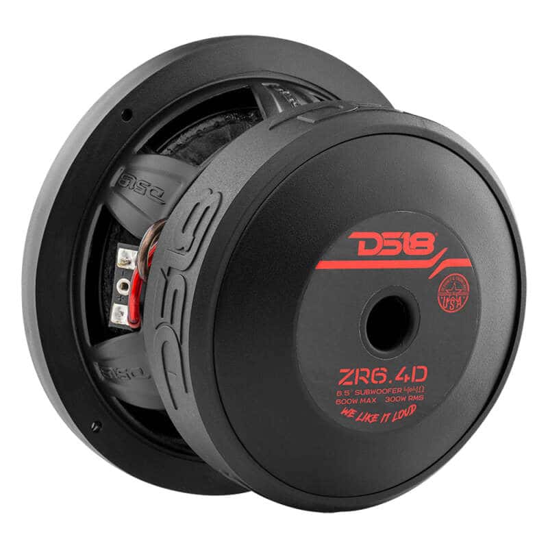 DS18 — DS18 6.5in 300 Watts RMS 4 ohm DVC ZR Subwoofer - view 1