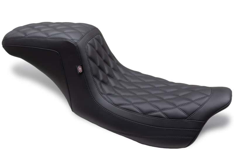 Mustang Motorcycle — Mustang 08-24 HD FL Touring Double Diamond Squareback 1PC Seat - Black - view 1