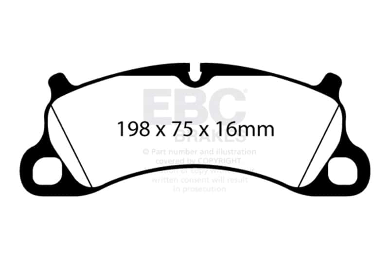 EBC — EBC 12-15 Porsche 911 (991) Carrera S 3.8L (Cast Iron Rotor Only) Bluestuff Front Brake Pads
Disc Brake Pad - view 4