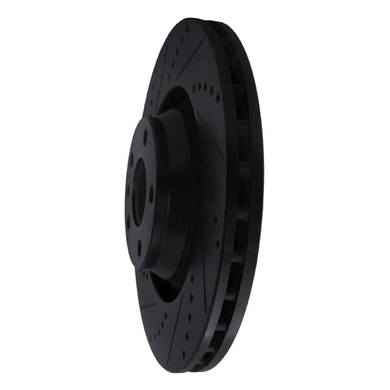 R1 Concepts — R1 05-11 Audi A6 Quattro Front Left Drilled & Slotted Black Brake Rotor
R1 Brake Rotor Drill - view 2