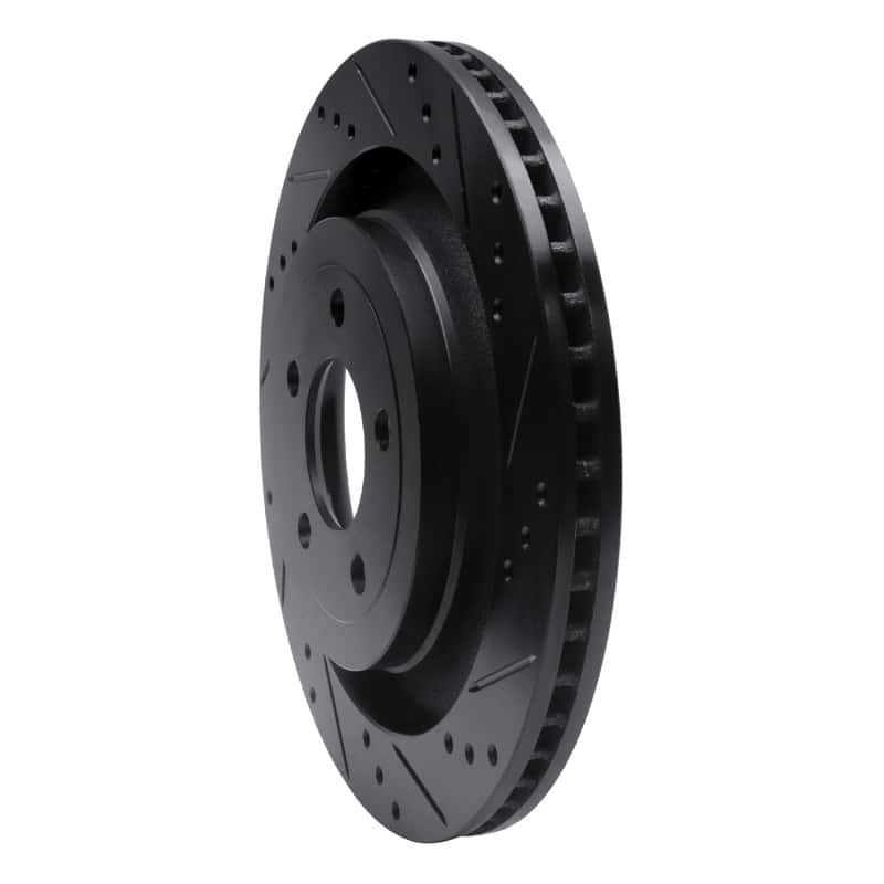 R1 Concepts — R1 15-23 Ford Mustang Rear Right Drilled & Slotted Black Brake Rotor
R1 Brake Rotor Drill - view 2