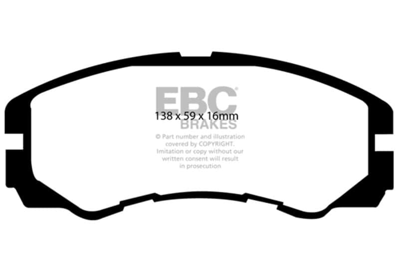 EBC — EBC 96-98 Acura SLX 3.2 Ultimax2 Front Brake Pads
Disc Brake Pad - view 1