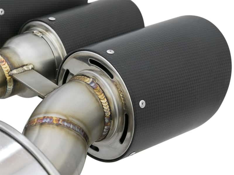 aFe — aFe POWER Takeda 2-1/2in to 2-1/4in 304SS Catback Dual-Exit Exhaust 17+ Honda Civic Type R w/CF Tips
Cat-Back Exhaust - view 4