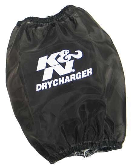 K&N Engineering — K&N Black Drycharger Round Tapered Air Filter Wrap 5.5in Base ID x 4.5in Top ID x 6.5in H - view 2