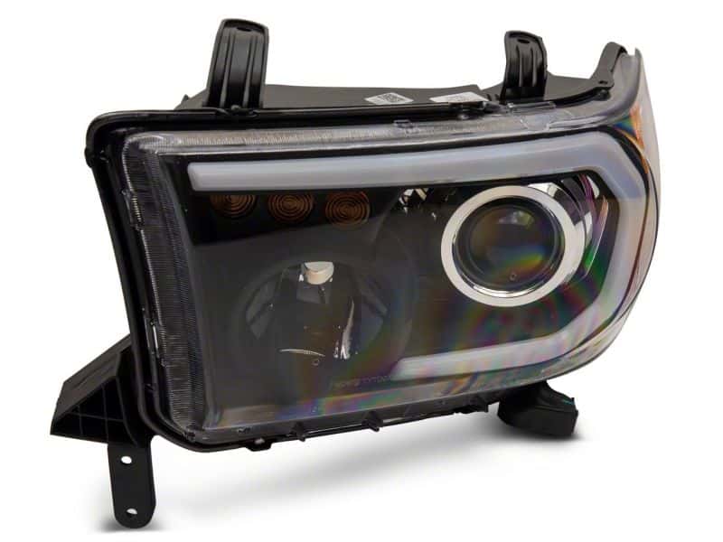 Raxiom — Raxiom 07-13 Toyota Tundra Axial Series Projector Headlights w/ LED Bar- Blk Housing (Clear Lens)
Headlights - view 3