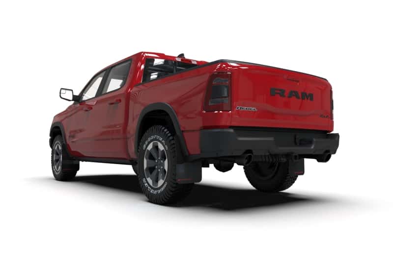 Rally Armor — Rally Armor 19-25 Dodge Ram 1500 Rebel Black UR Mud Flap w/Red Logo
Mud Flap - view 2