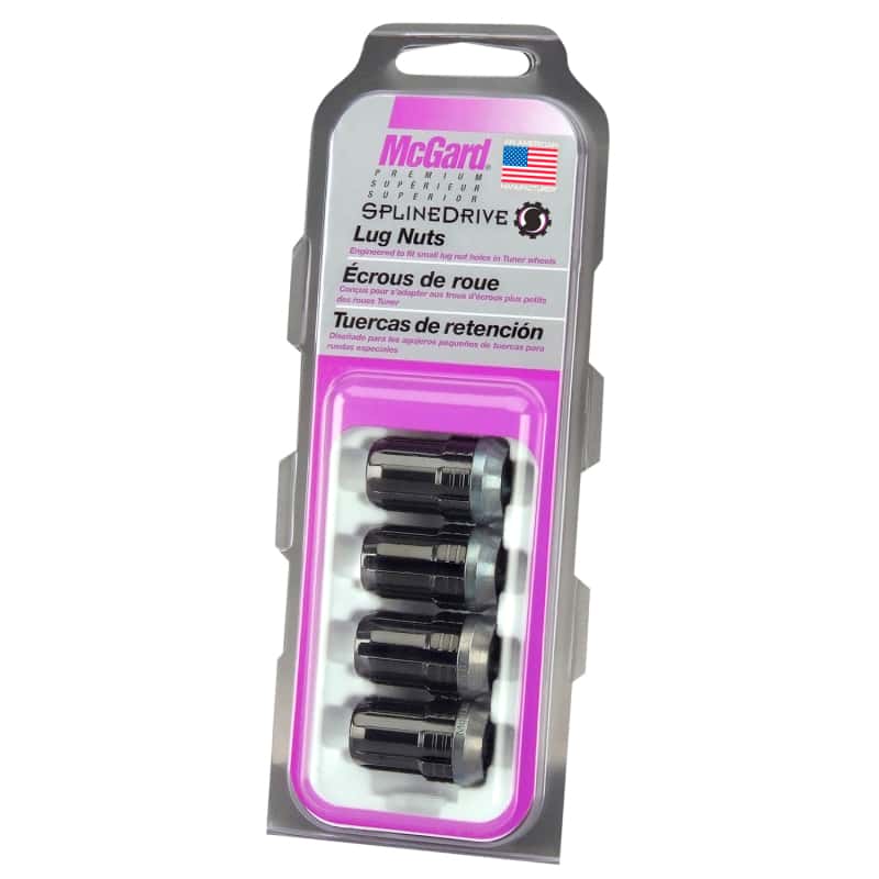 McGard — McGard SplineDrive Lug Nut (Cone Seat) M12X1.5 / 1.24in. Length (4-Pack) - Black (Req. Tool) - view 6