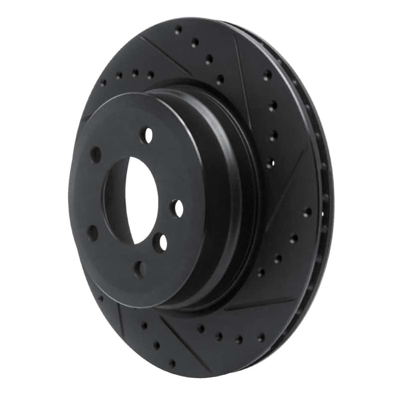 R1 Concepts — R1 08-13 BMW 135IS Rear Right Drilled & Slotted Black Brake Rotor
R1 Brake Rotor Drill - view 2