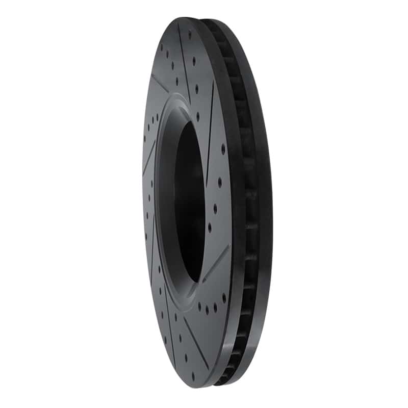 R1 Concepts — R1 05-11 Audi A6 Quattro Front Left Drilled & Slotted Black Brake Rotor
R1 Brake Rotor Drill - view 4