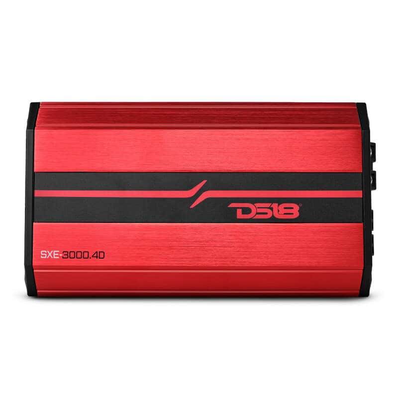 DS18 — DS18 4-Channel SXE Amplifier Class D 2x 500/4ohm Bridge 4 x 320/2ohm 4 x 200/4ohm Watts RMS- Red - view 2