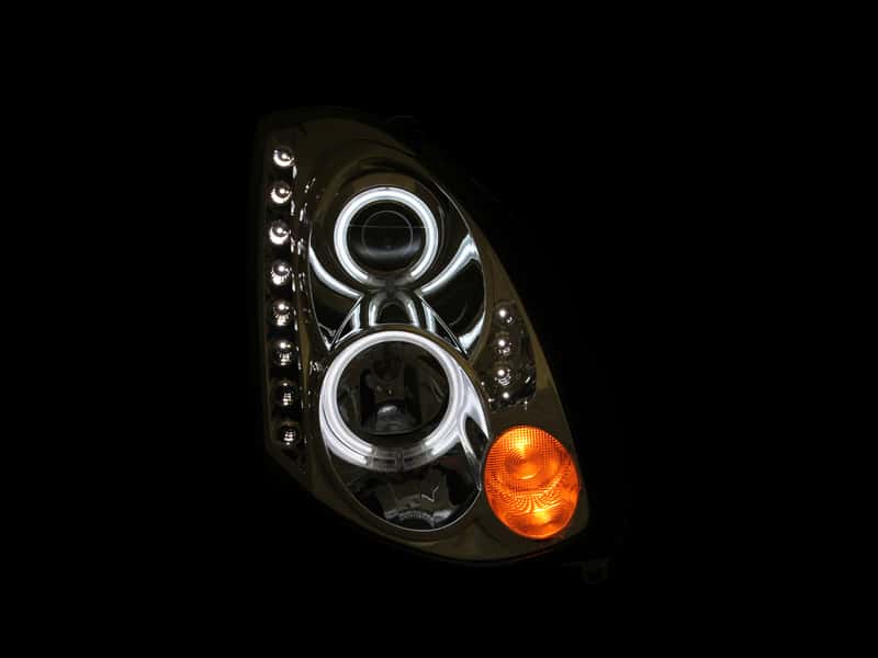 ANZO — ANZO 2003-2007 Infiniti G35 Projector Headlights w/ Halo Chrome (CCFL) (HID Compatible)
Head Light Set
HdLtSet - view 15