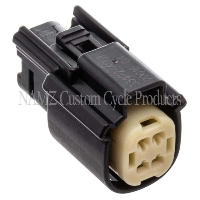 NAMZ — NAMZ 07-23 V-Twin Molex MX-150 4-Position Female Connector - Black (HD 72177-07BK) - view 1