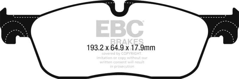 EBC — EBC 2017+ Jaguar F-Pace Ultimax2 Front Brake Pads
Disc Brake Pad - view 1