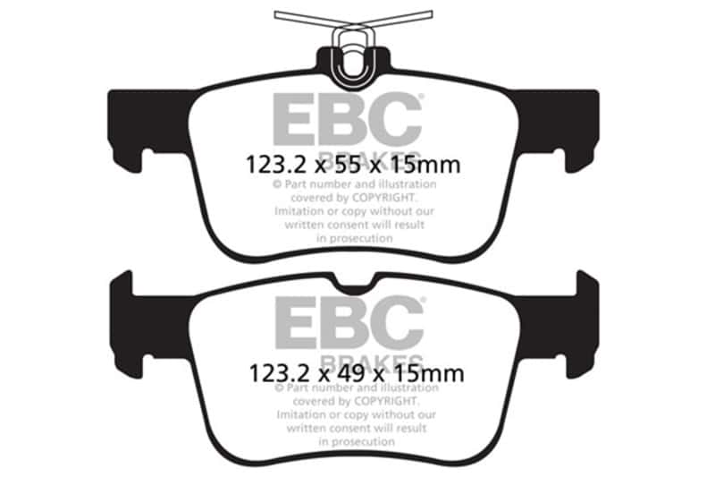 EBC — EBC 13+ Ford Fusion 1.6 Turbo Yellowstuff Rear Brake Pads
Disc Brake Pad - view 1