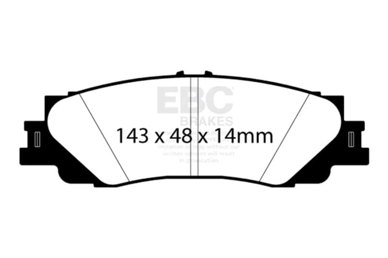 EBC — EBC 2024+ Lexus GX550 3.4TT Bluestuff Rear Brake Pads
Disc Brake Pad - view 3