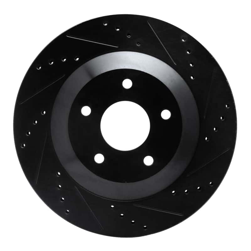 R1 Concepts — R1 97-09 Cadillac XLR Left Front Drilled & Slotted Black Brake Rotor
R1 Brake Rotor Drill - view 1