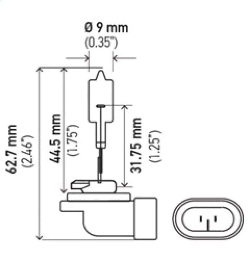 Hella — Hella Bulb 862 12V 37.5W PGJ13 T3.25
862 Halogen Bulb - view 6