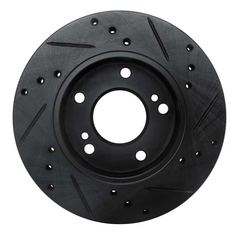 R1 Concepts — R1 96-98 Nissan 240SX Front Left Drilled & Slotted Black Brake Rotor
R1 Brake Rotor Drill - view 5