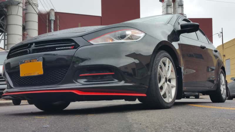 Rally Armor — Rally Armor 13-16 Dodge Dart Black UR Mud Flap w/ White Logo
Mud Flap - view 3