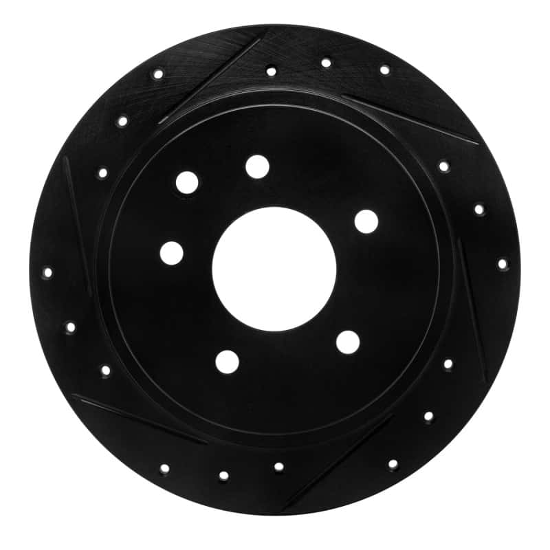 R1 Concepts — R1 2002-2025 Nissan Juke Rear Left Drilled & Slotted Black Brake Rotor
R1 Brake Rotor Drill - view 1