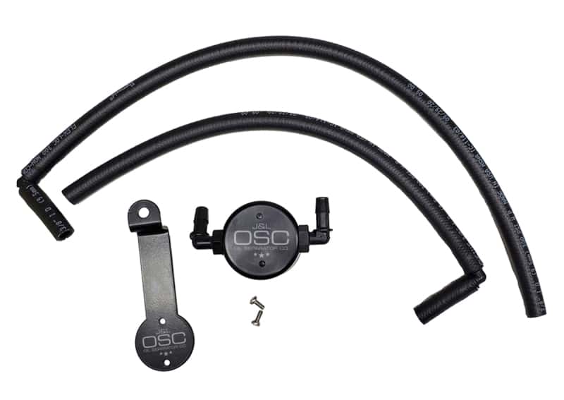 J&L — J&L 05-24 Toyota 4Runner 4.0L Driver Side Oil Separator 3.0 - Black Anodized
Oil Separator - view 1