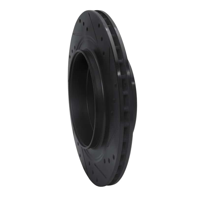 R1 Concepts — R1 02-10 Saab 9-5 Rear Left Drilled & Slotted Black Brake Rotor
R1 Brake Rotor Drill - view 4