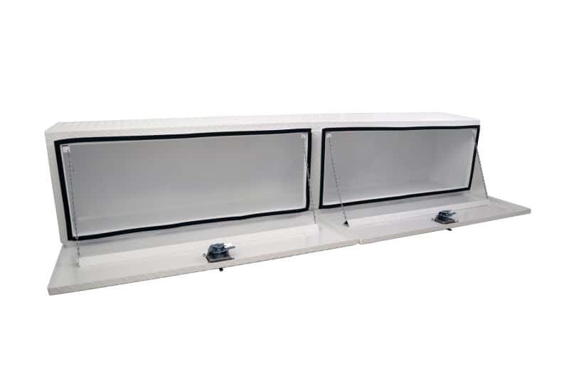 Dee Zee — Dee Zee Universal Tool Box - Specialty 96In Topsider White BT Alum
ToolBxTrkBedSideRail - view 4
