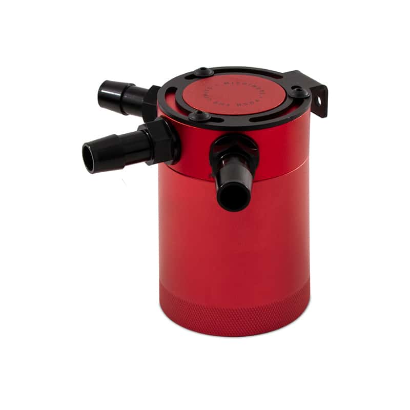 Mishimoto — Mishimoto Compact Baffled Oil Catch Can 3-Port - Red - view 3
