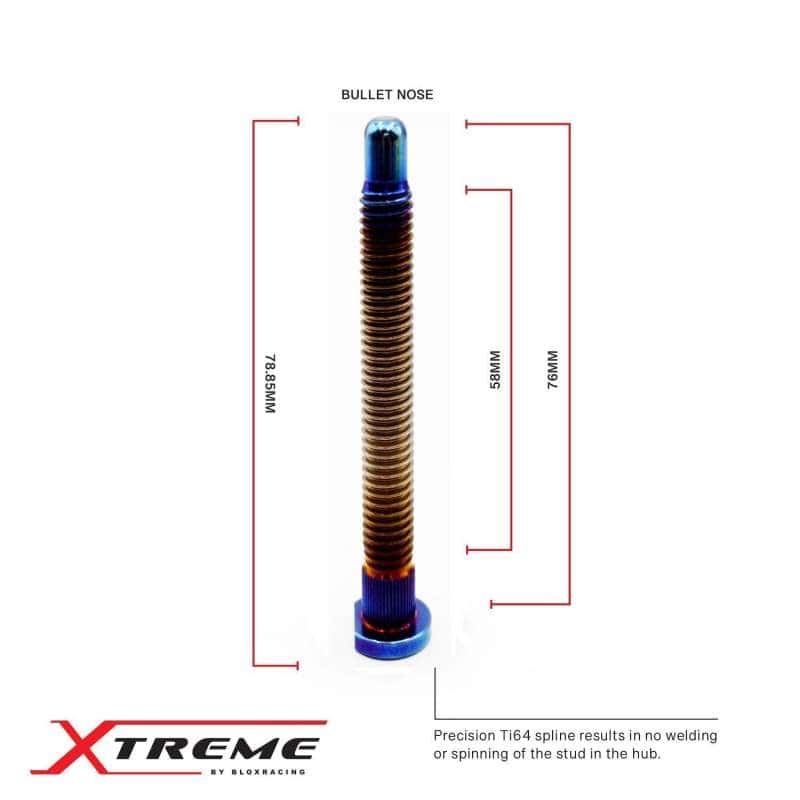 BLOX Racing — BLOX Racing Titanium Extended Wheel Studs M12X1.5mm 8Pcs Honda Fitment - Burnt - view 3