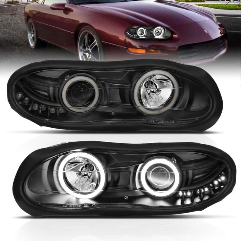 ANZO — ANZO 1998-2002 Chevrolet Camaro Projector Headlights w/ Halo Black
Head Light Set
HdLtSet - view 1