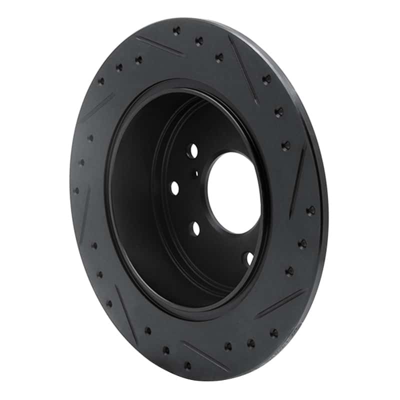 R1 Concepts — R1 90-96 Infiniti Q45 Rear Left Drilled & Slotted Black Brake Rotor
R1 Brake Rotor Drill - view 4