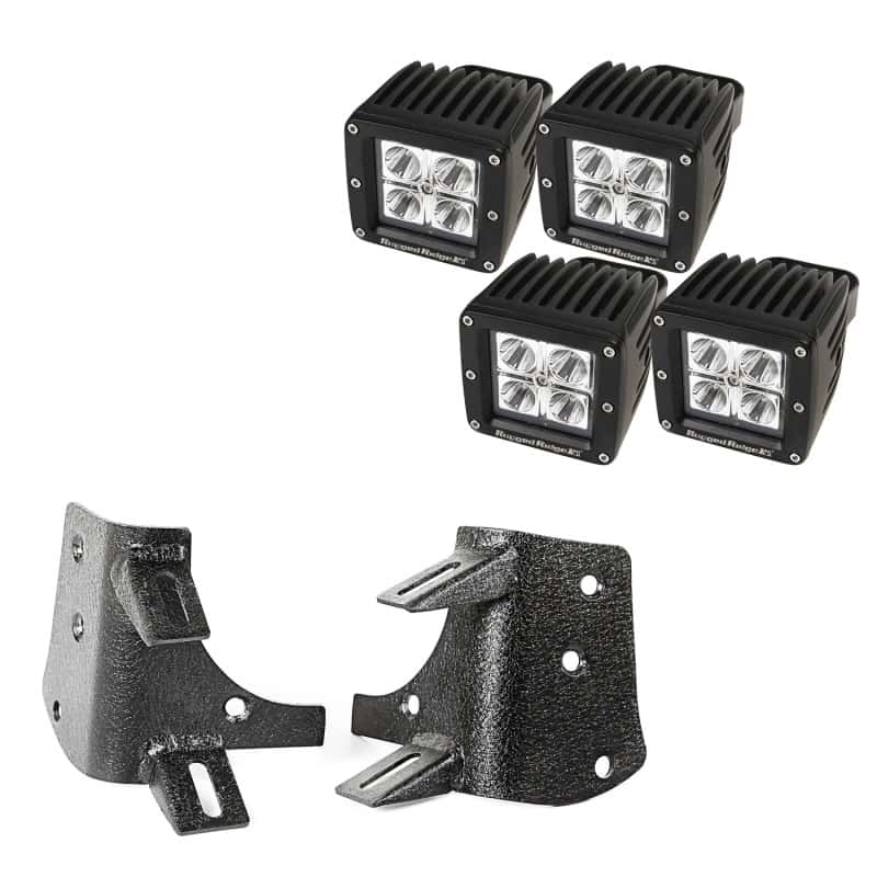 Rugged Ridge — Rugged Ridge 97-06 Jeep Wrangler TJ/LJ 3in Square Dual A-Pillar LED Kit
OFFROAD_LIGHTING
OrdRacingLampKt - view 1