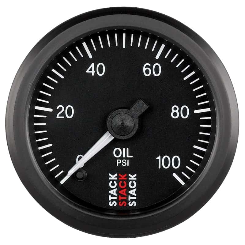 AutoMeter — Autometer Stack 52mm 0-100 PSI 1/8in NPTF Male Pro Stepper Motor Oil Pressure Gauge - Black
Ga OP Stpr B 100psi - view 1