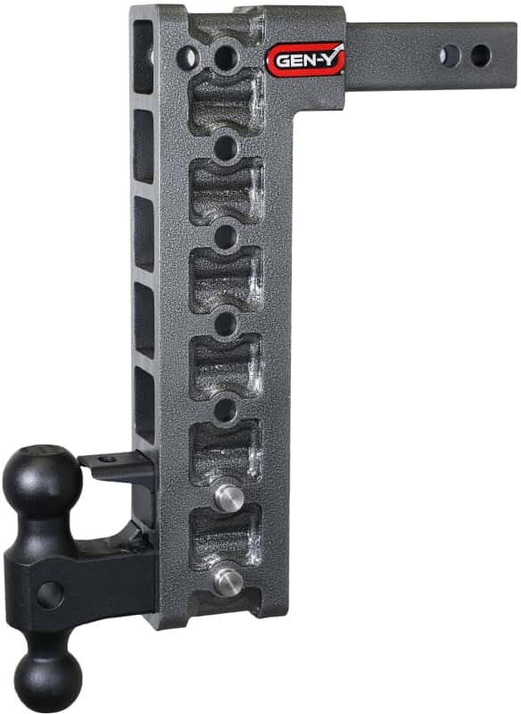 GEN-Y Hitch — Gen-Y Mega Duty 2in Shank 15in Drop 16K Hitch w/Dual-Ball/Pintle Lock/Stabilizer Kit
Drop Hitch - view 3