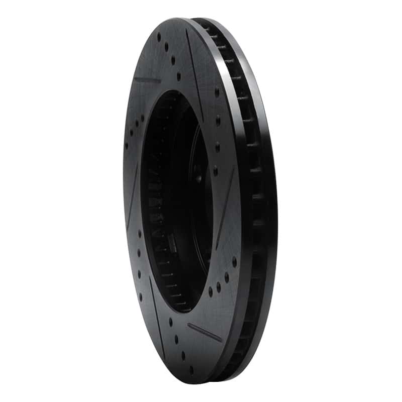 R1 Concepts — R1 97-05 Chevrolet Classic Front Left Drilled & Slotted Black Brake Rotor
R1 Brake Rotor Drill - view 4