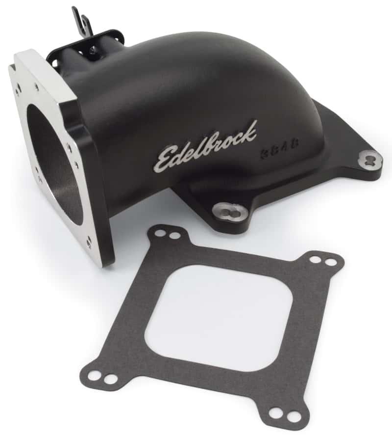 Edelbrock — Edelbrock Low Profile Intake Elbow 90mm Throttle Body to Square-Bore Flange Black Finish
FUEL INJECTION COMPO - view 1