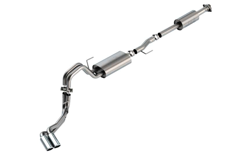 Borla — Borla F-150 2021 5.0L 4dr CC SB EC STB Lariat/KR/Platinum/LTD 3/2.25 DSE Cat-Back Touring CHR Tips
Cat-Back System - view 1