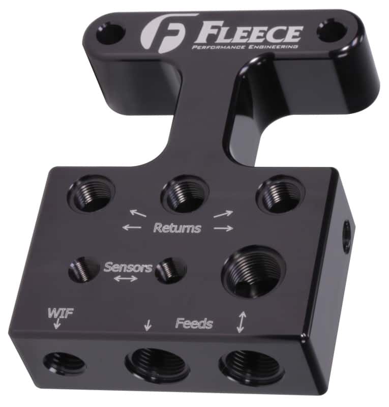 Fleece Performance — Fleece Performance 07.5-09 Dodge 6.7L Cummins 3rd Gen Fuel Distribution Block
Fuel Ln Junc. Block - view 5