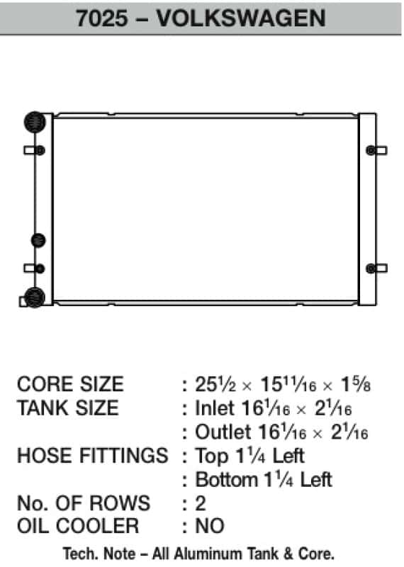 CSF — CSF 99-06 Volkswagen Golf/GTI / 99-06 Volkswagen Jetta/GLI Radiator
CSF Radiator - view 4