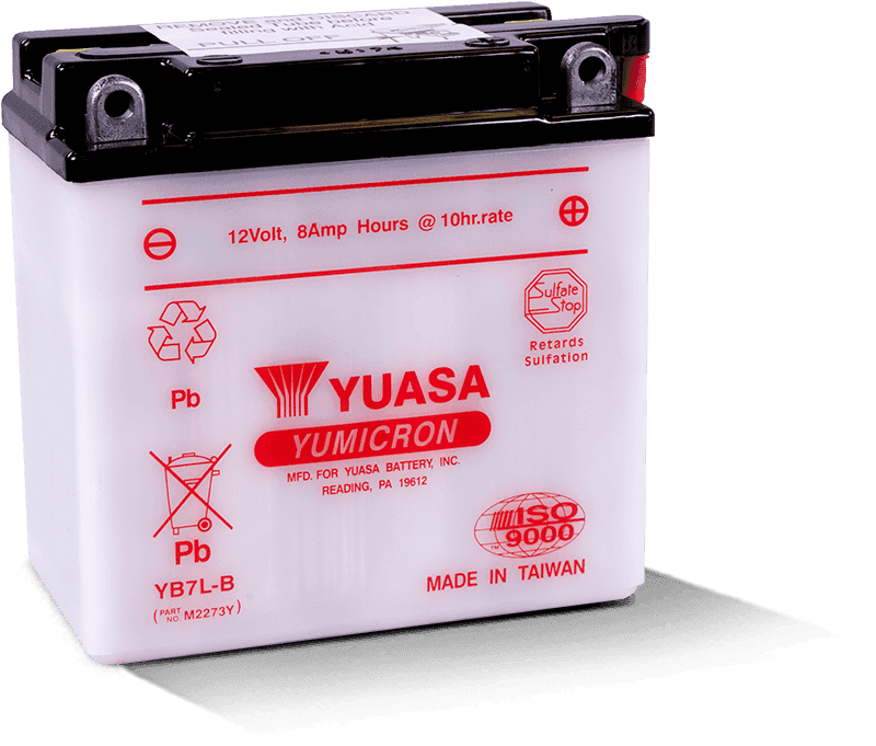 Yuasa Battery — Yuasa YB7L-B Yumicron 12-Volt Battery - view 2